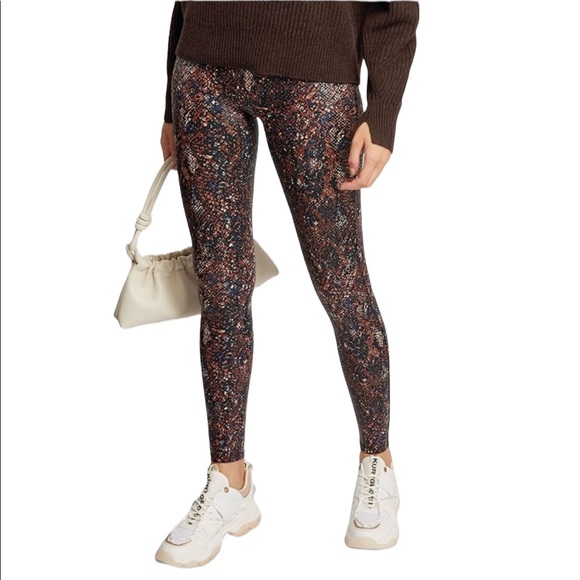 SPANX Snakeskin Print Faux Leather Legging - Picture 2 of 15